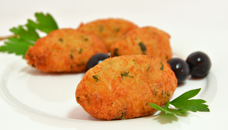 Cod cake, a popular appetizer in Portugal